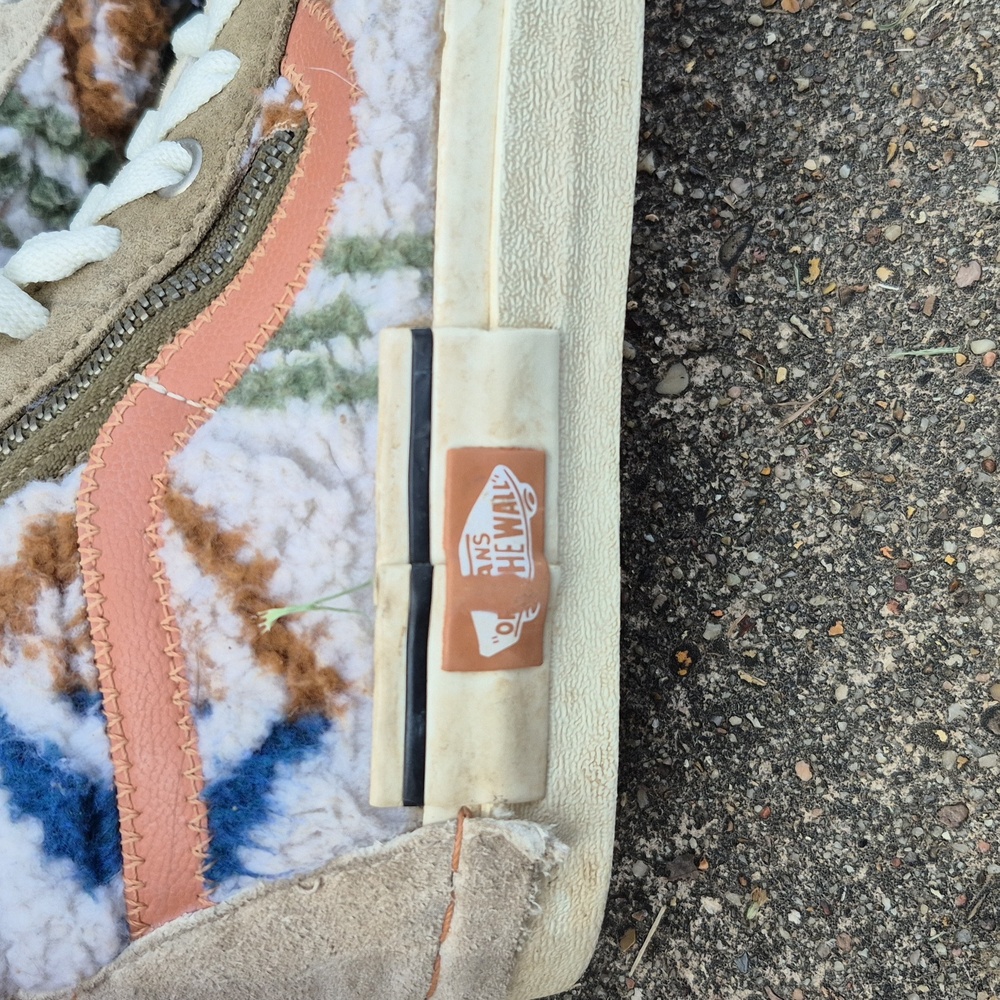 Vans Sneakers SK8-Hi Reissue Mixed Olive Blue‎ Suede Faux Fur Mens 6 Woman's 7.5 - Picture 4 of 14